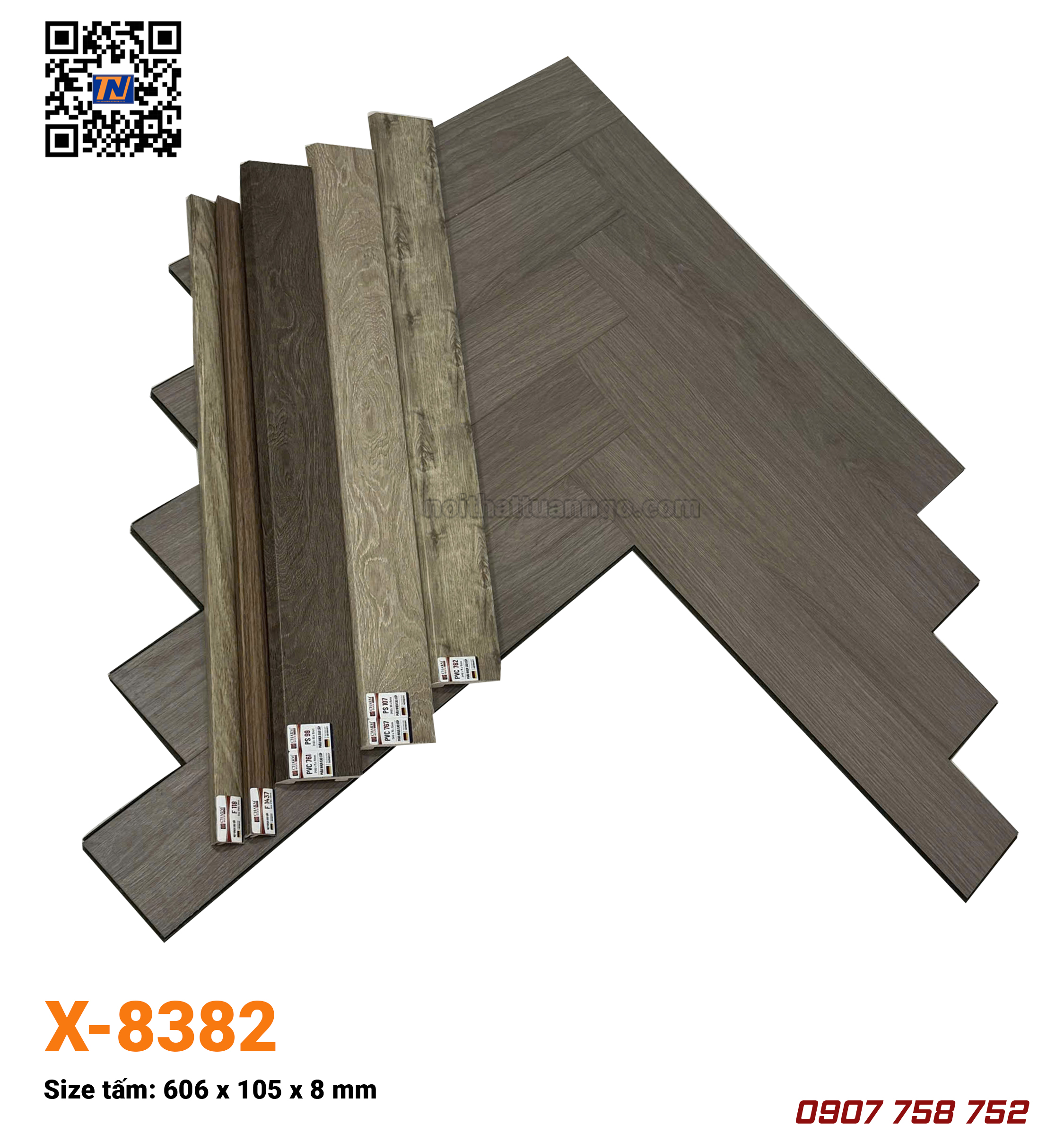 Sàn gỗ xương cá X-8382