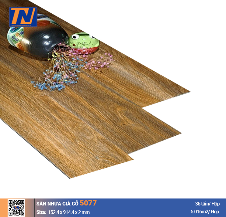 Sàn nhựa giả gỗ 5077