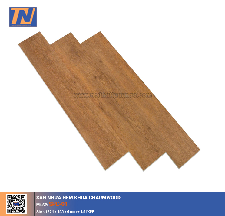 Sàn nhựa hèm khóa Charmwood SPC-01