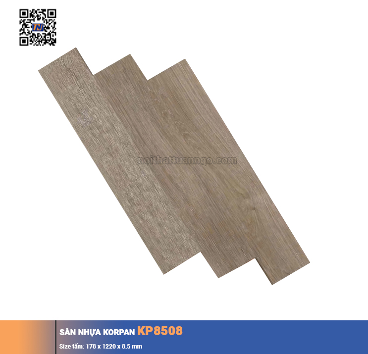 Sàn nhựa hèm khóa Korpan KP8508