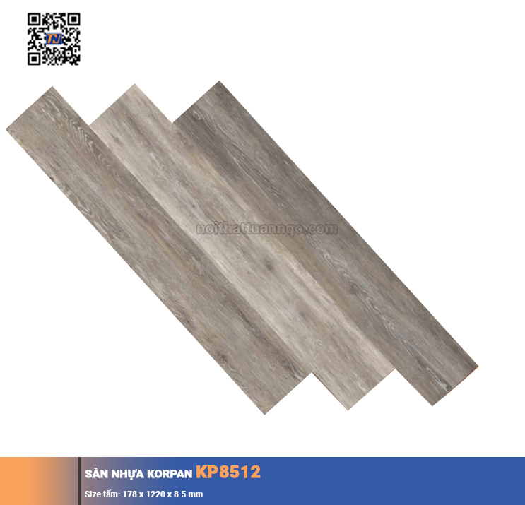 Sàn nhựa hèm khóa Korpan KP8512