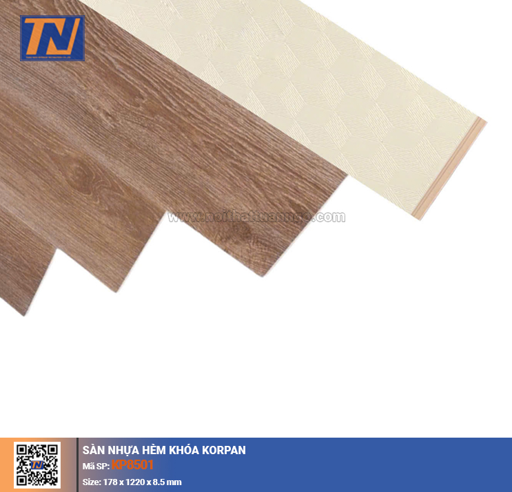 Sàn nhựa hèm khóa Korpan KP8501