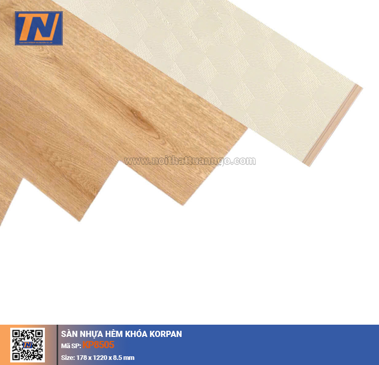 Sàn nhựa hèm khóa Korpan KP8505