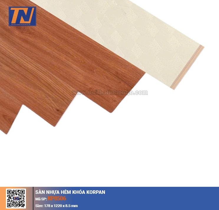 Sàn nhựa hèm khóa Korpan KP8506