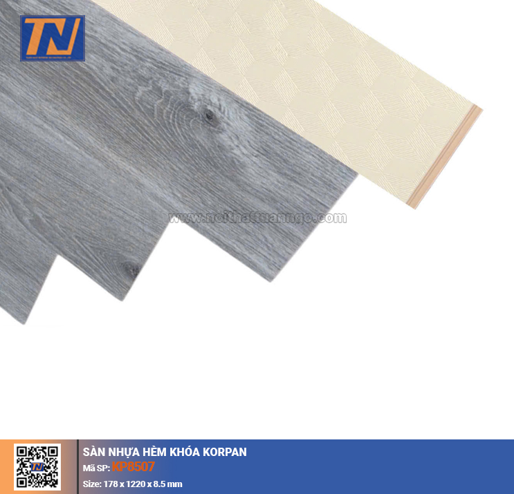 Sàn nhựa hèm khóa Korpan KP8507
