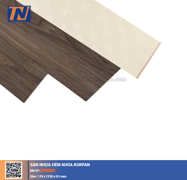 Sàn nhựa hèm khóa Korpan KP8504