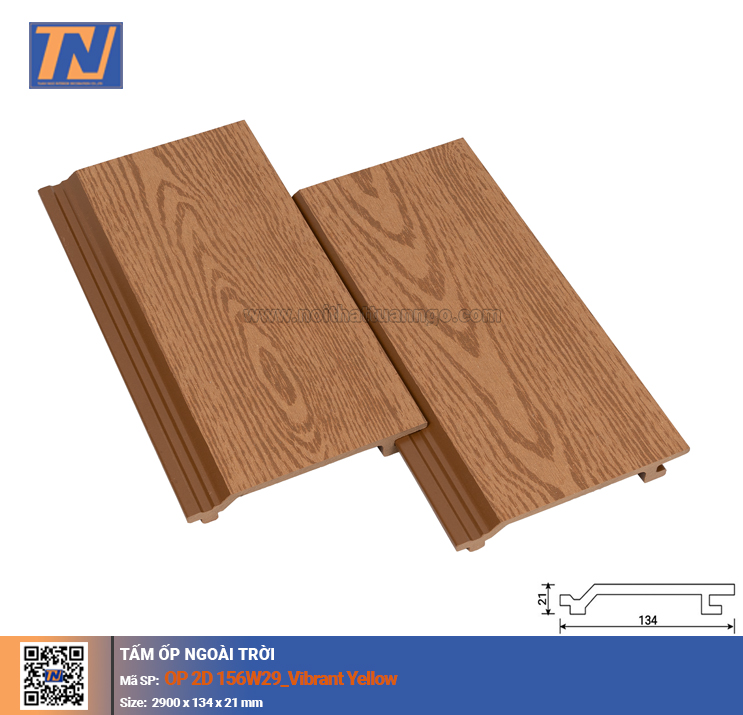 Tấm gỗ nhựa ốp tường trần OP2D_VibrantYellow