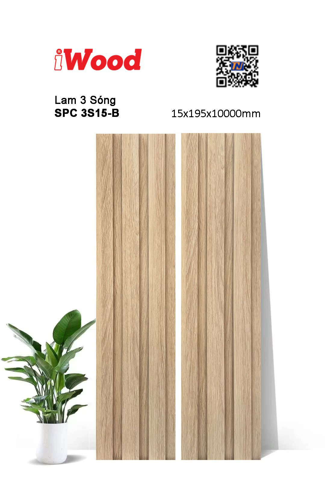Tấm lam sóng iWood SPC 3S15-B