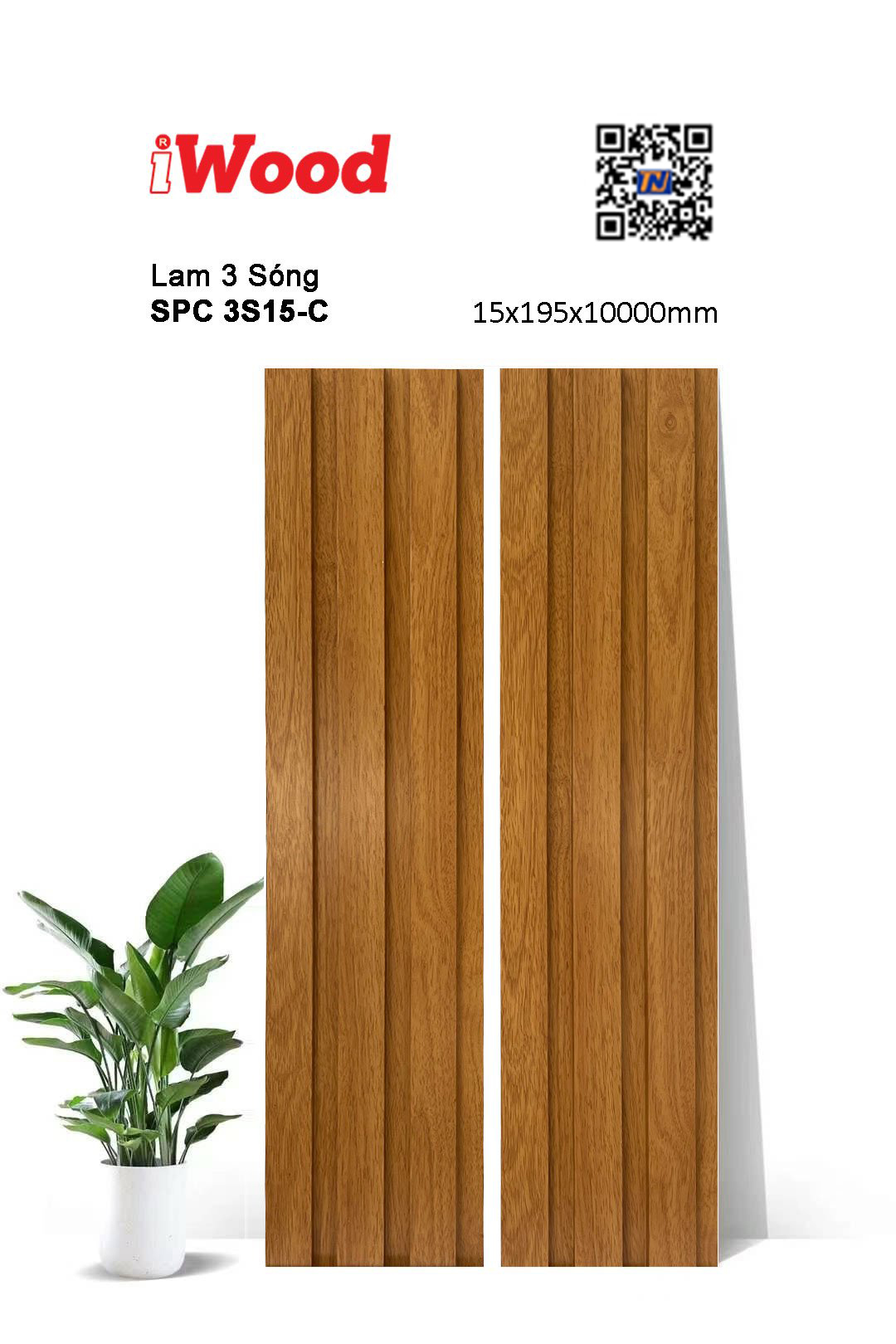 Tấm lam sóng iWood SPC 3S15-C