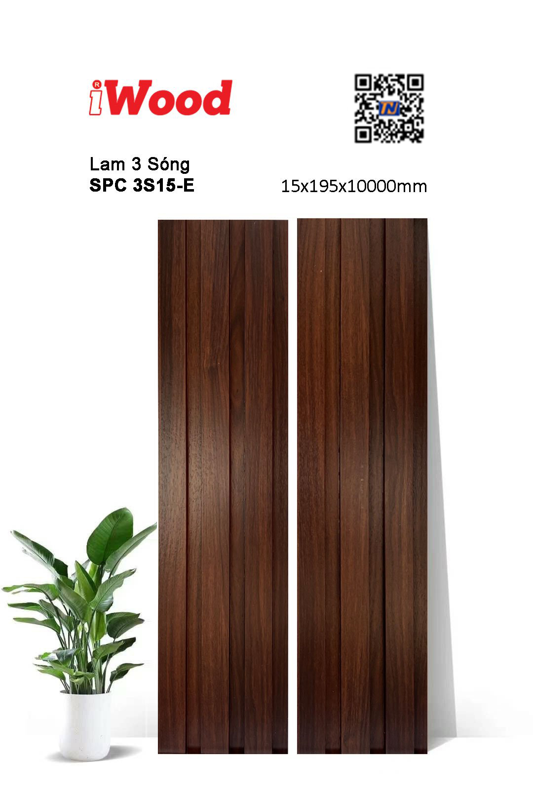 Tấm lam sóng iWood SPC 3S15-E