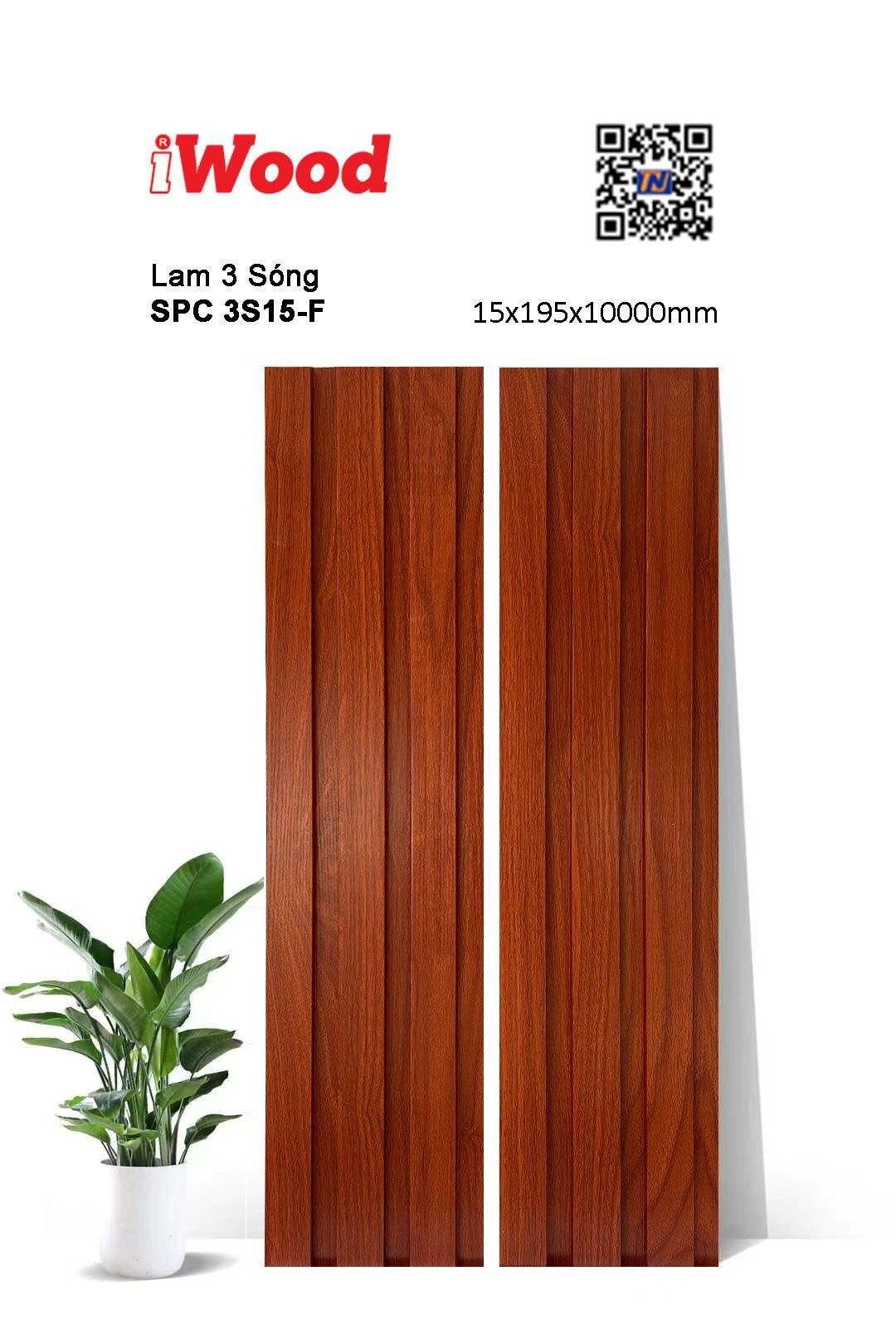 Tấm lam sóng iWood SPC 3S15-F