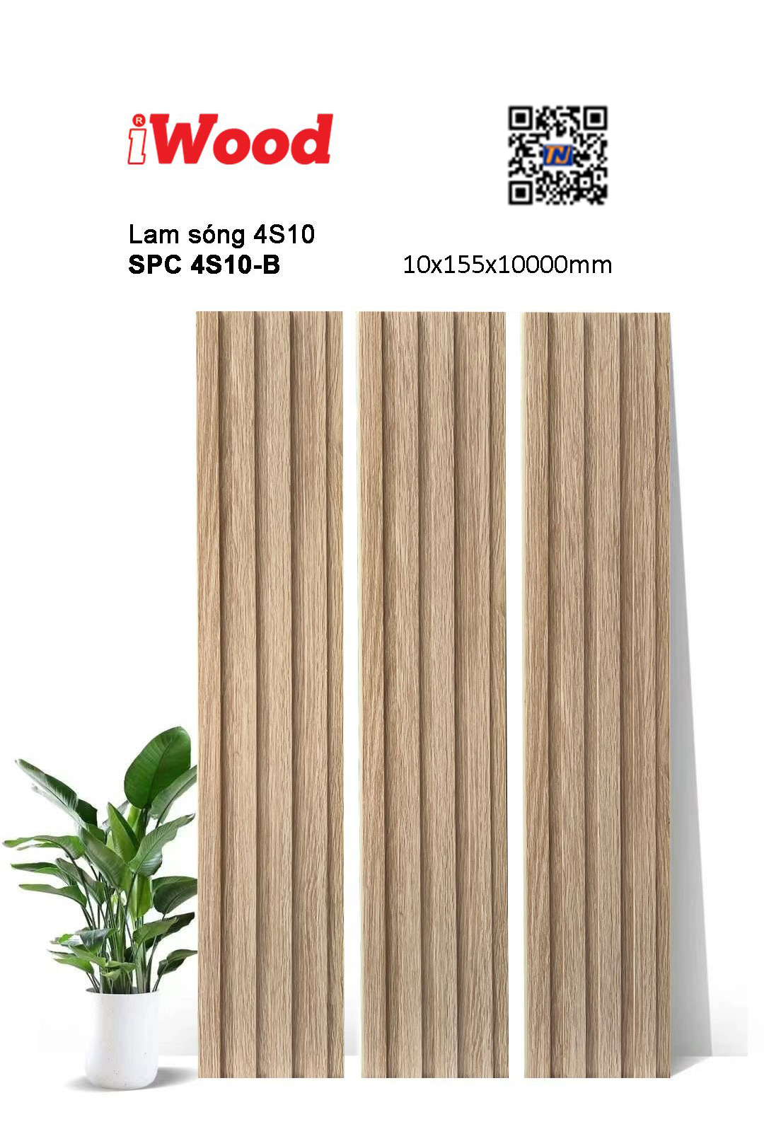 Tấm lam sóng iWood 4S10 (SPC)