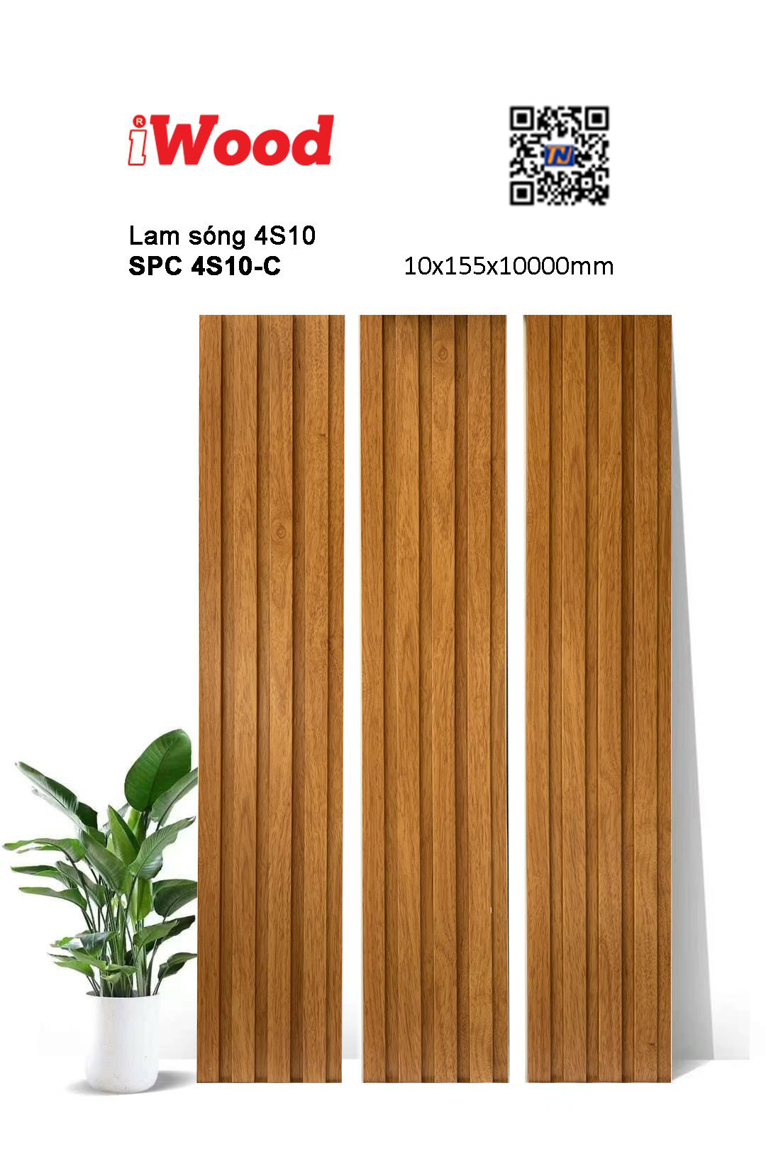 Tấm lam sóng iWood SPC 4S10-C