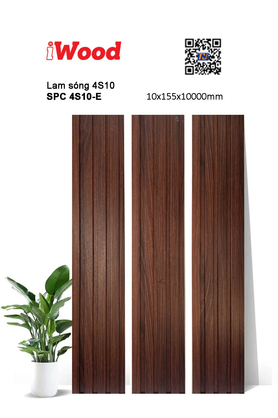 Tấm lam sóng iWood SPC 4S10-E