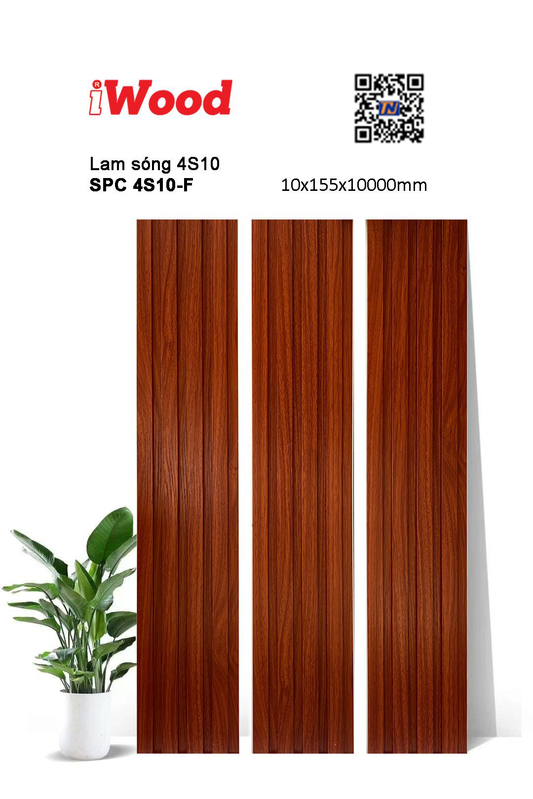 Tấm lam sóng iWood SPC 4S10-F