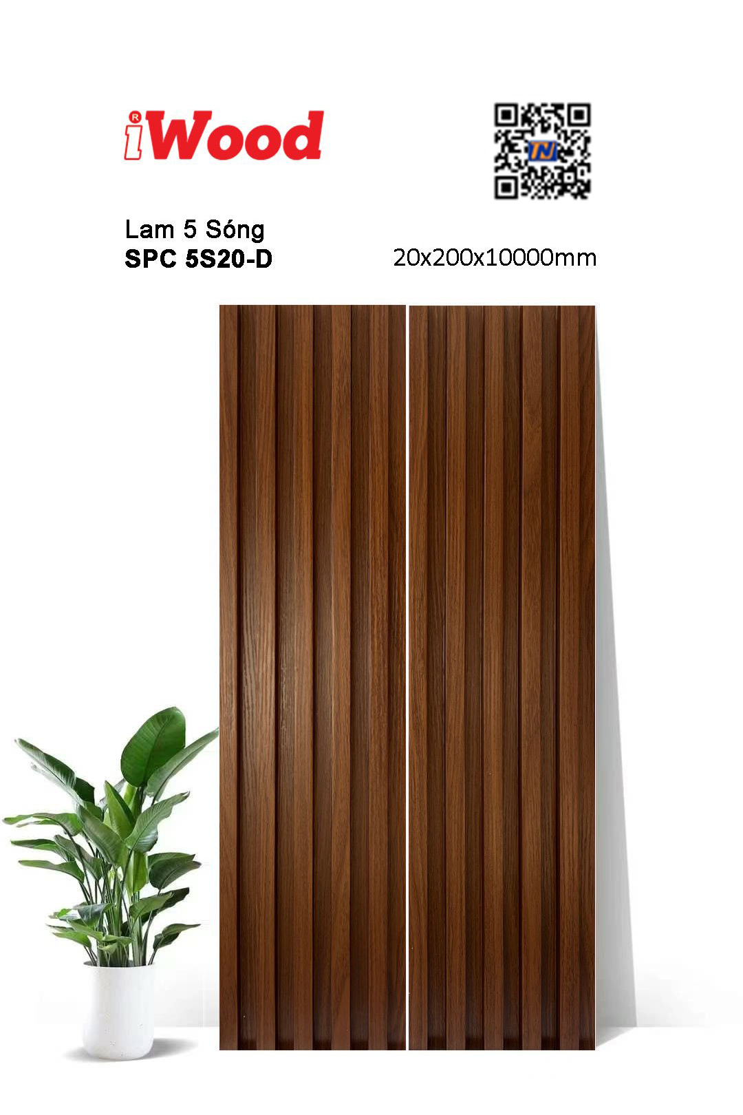 Tấm lam sóng iWood SPC 5S20-D