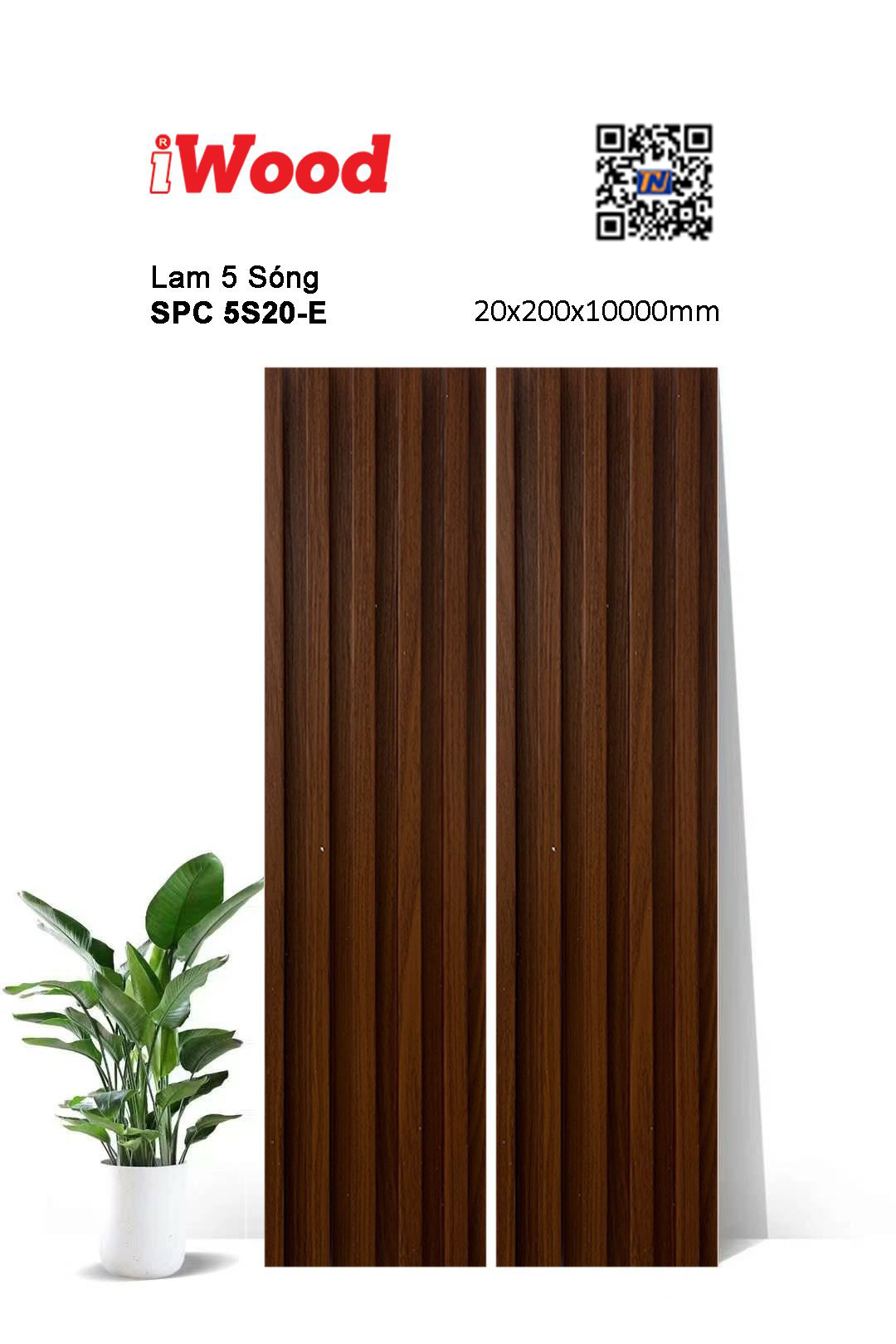 Tấm lam sóng iWood SPC 5S20-E