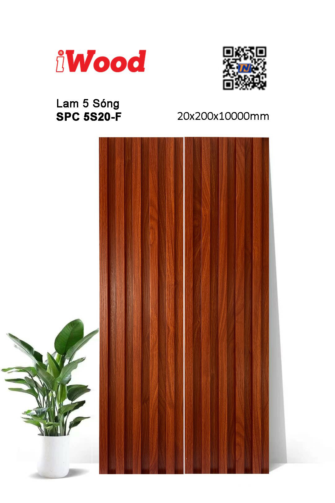 Tấm lam sóng iWood SPC 5S20-F