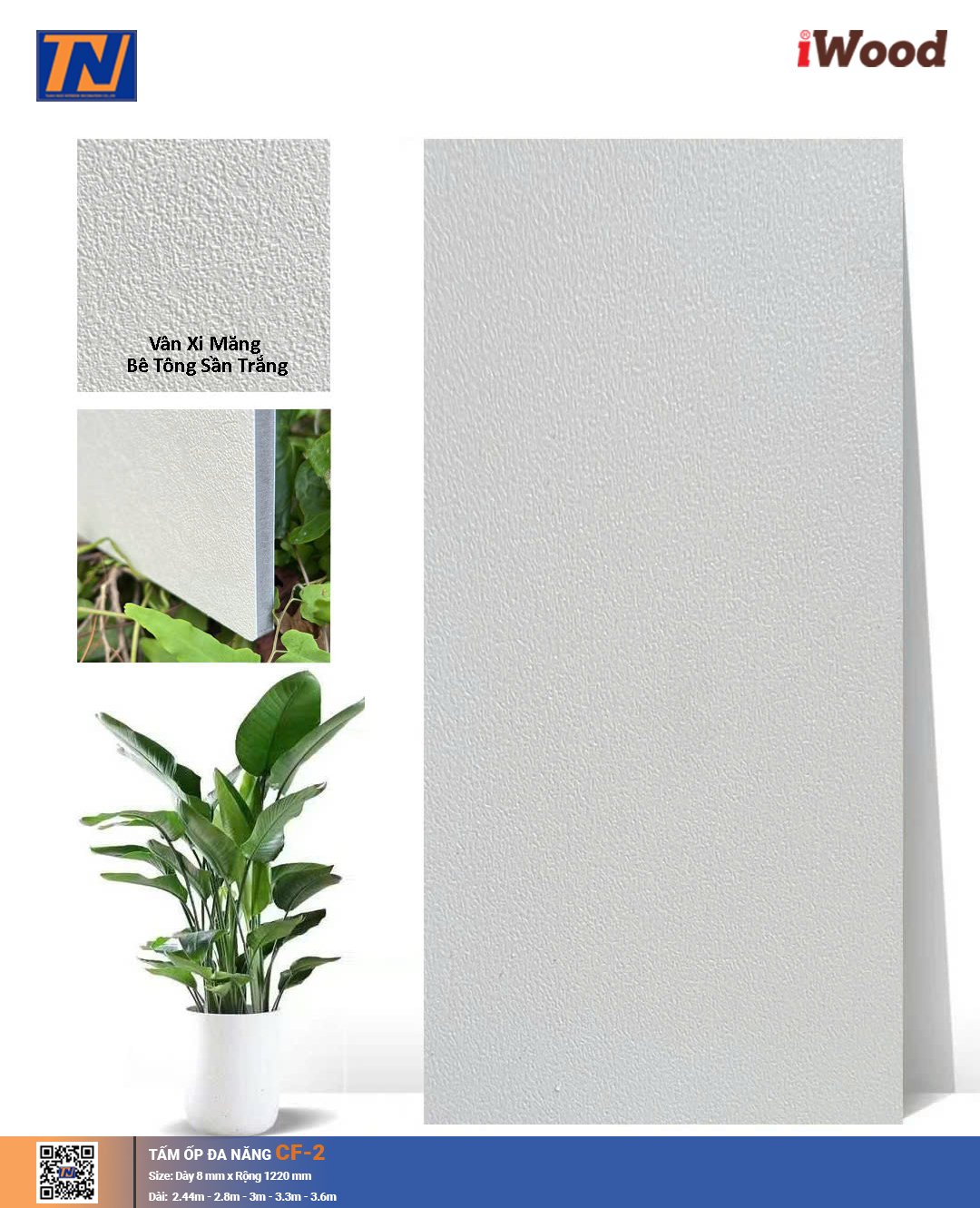 Tấm ốp đa năng than tre vân đá CF-2