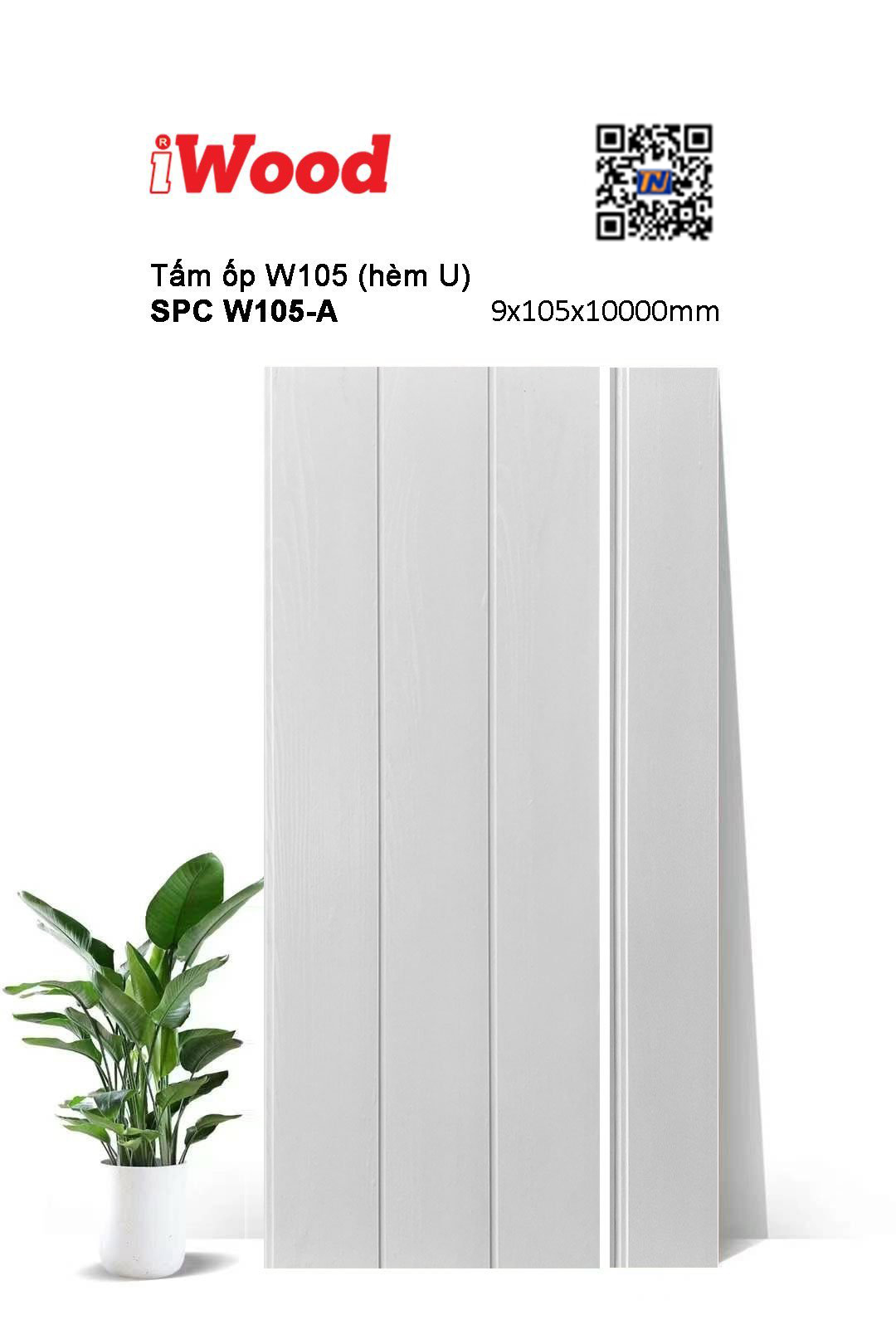 Tấm ốp hèm U iWood SPC W105-A