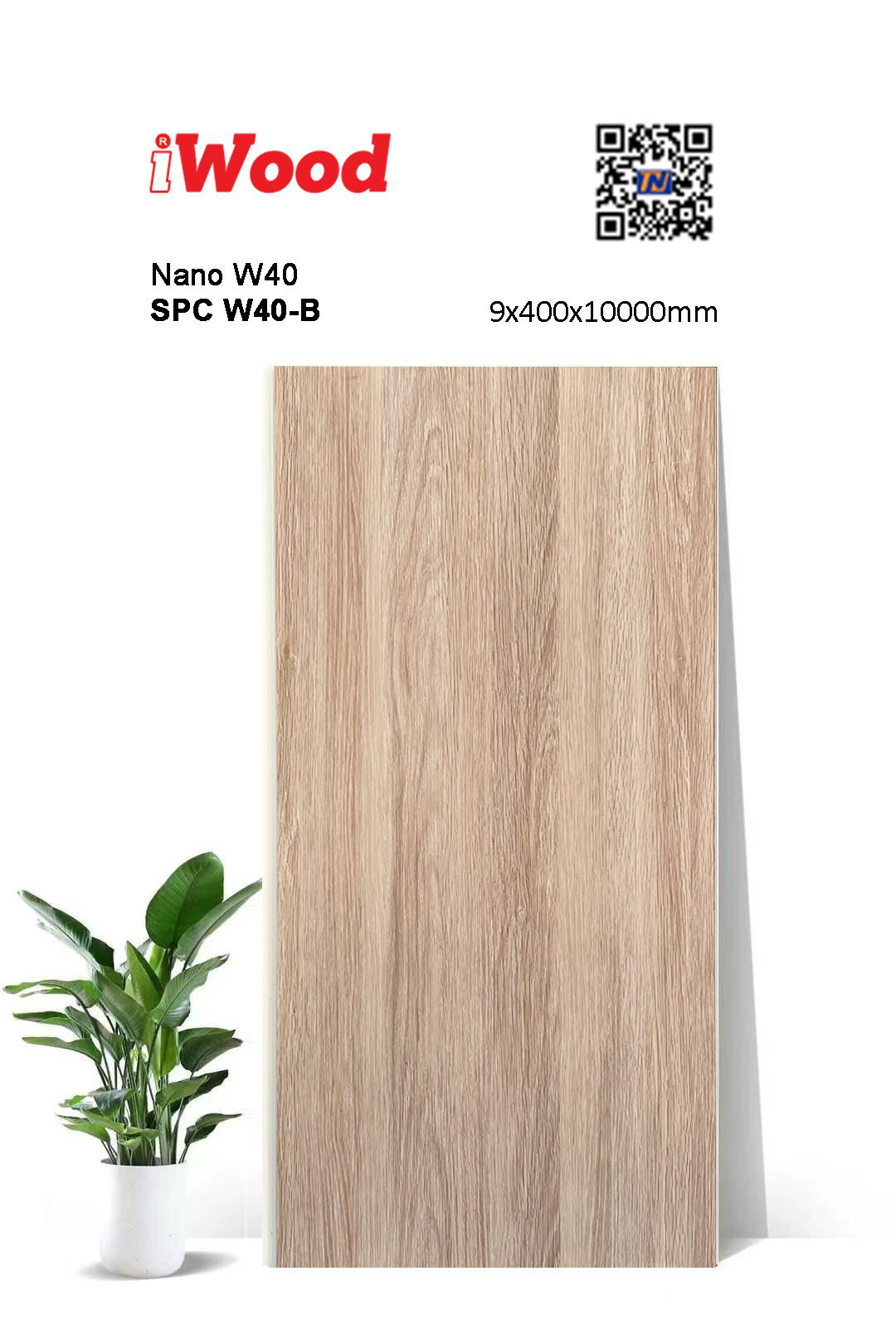 Tấm ốp Nano iWood SPC W40-B