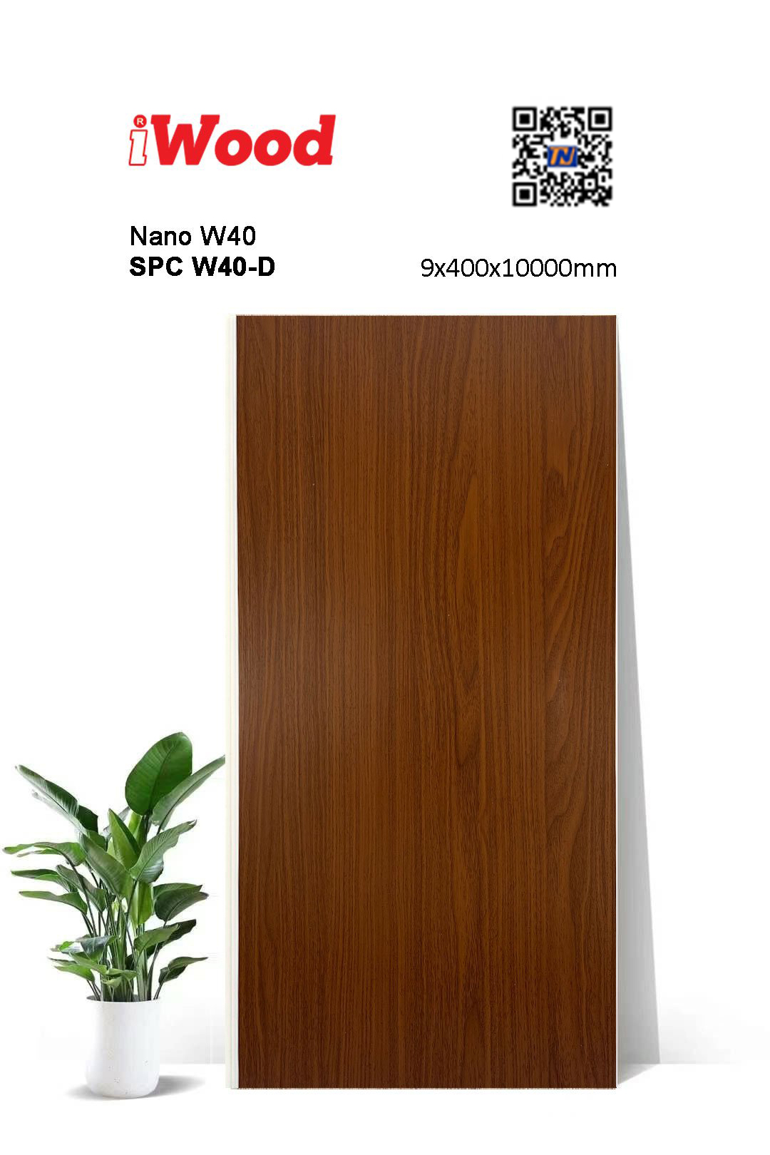 Tấm ốp Nano iWood SPC W40-D