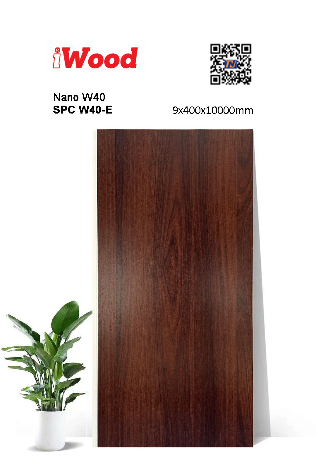 Tấm ốp Nano iWood SPC W40-E
