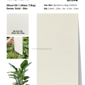 Tấm ốp đa năng than tre vân đơn sắc SS-1