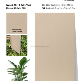 Tấm ốp đa năng than tre vân đơn sắc SS-10