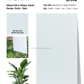Tấm ốp đa năng than tre vân đơn sắc SS-4
