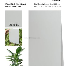 Tấm ốp đa năng than tre vân đơn sắc SS-5