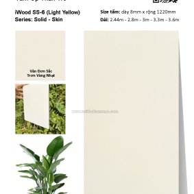 Tấm ốp đa năng than tre vân đơn sắc SS-6