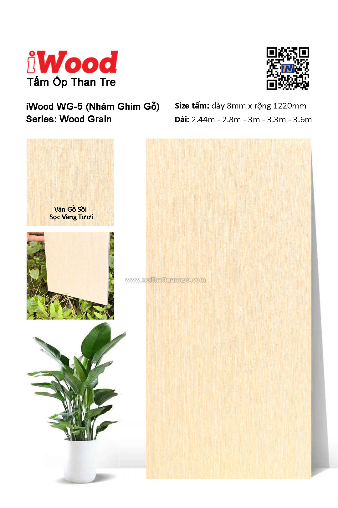 Tấm ốp đa năng than tre vân gỗ WG-5