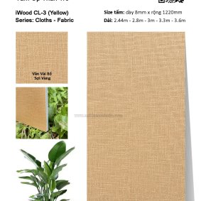 Tấm ốp đa năng than tre vân vải CL-3