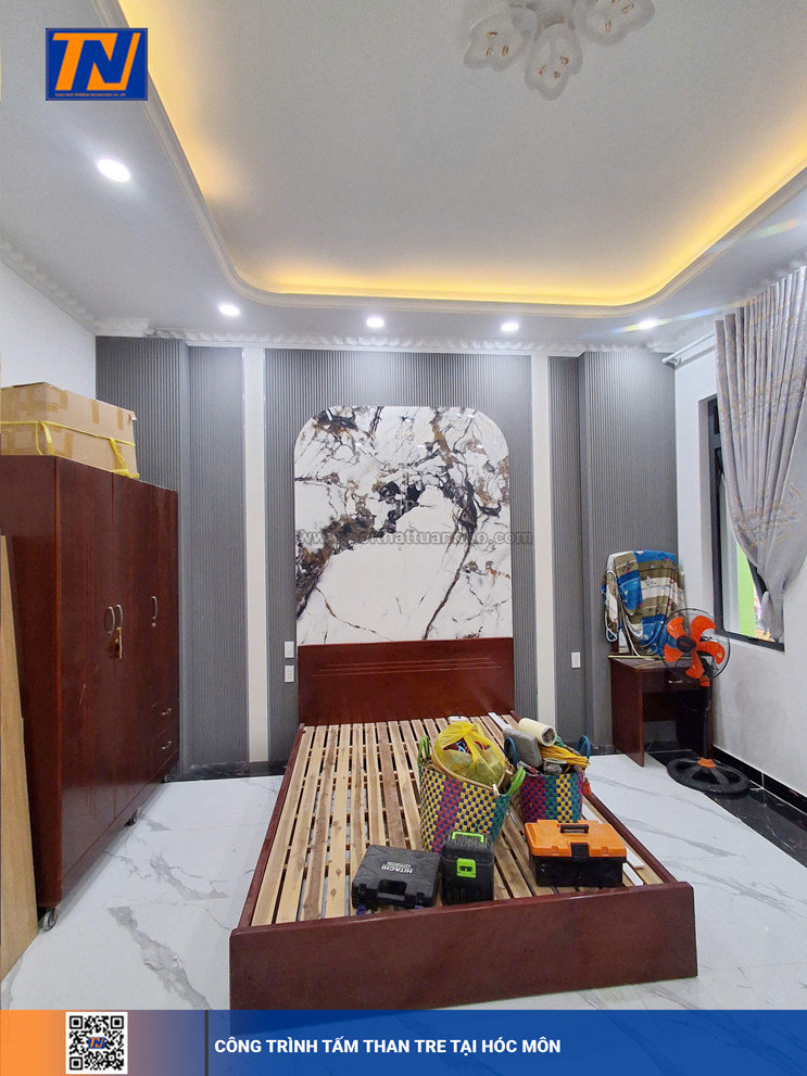 Thi Công Tấm Ốp Đa Năng & Lam Sóng Cho Phòng Ngủ Tại Hóc Môn