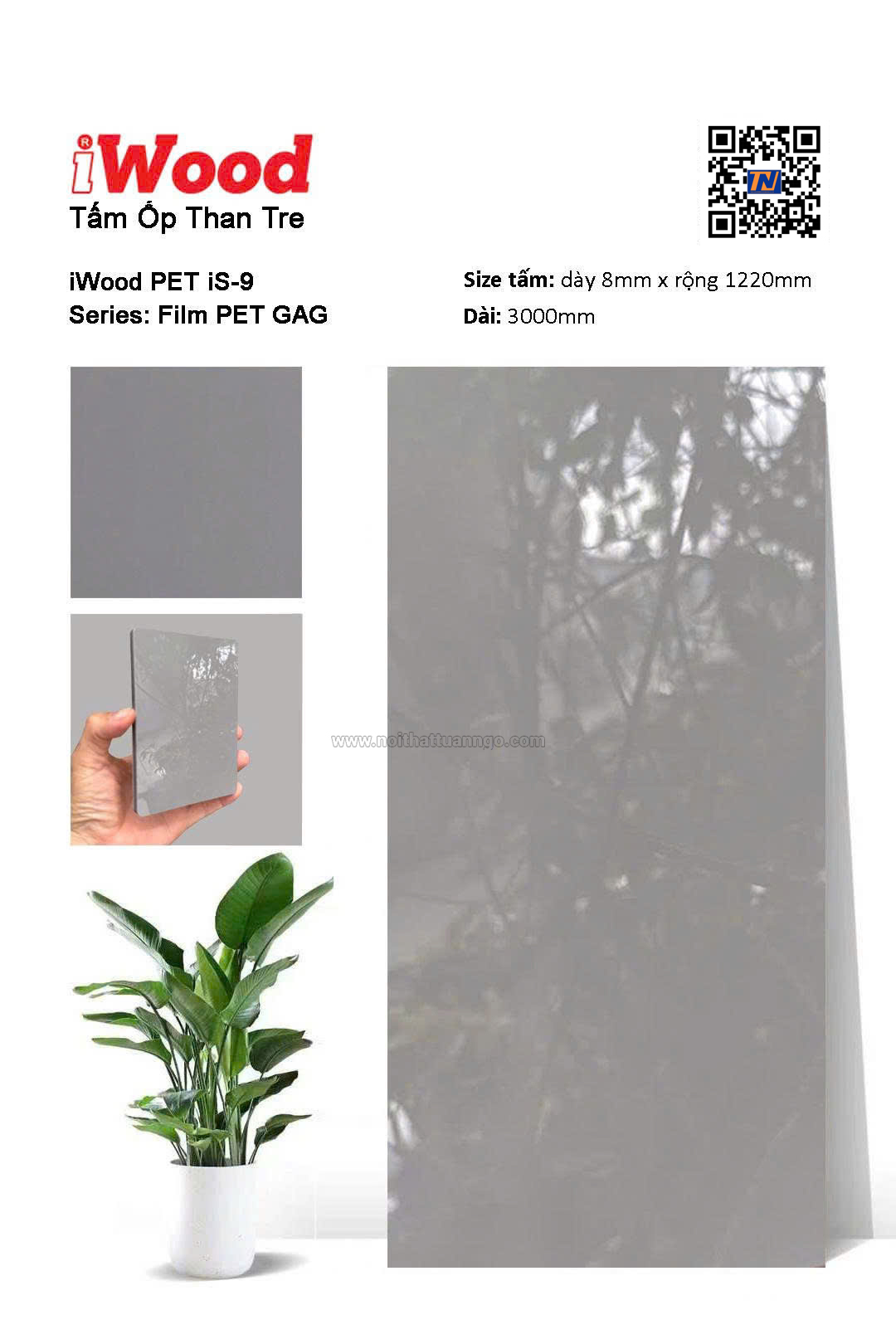Tấm ốp than tre Film PET iS-9