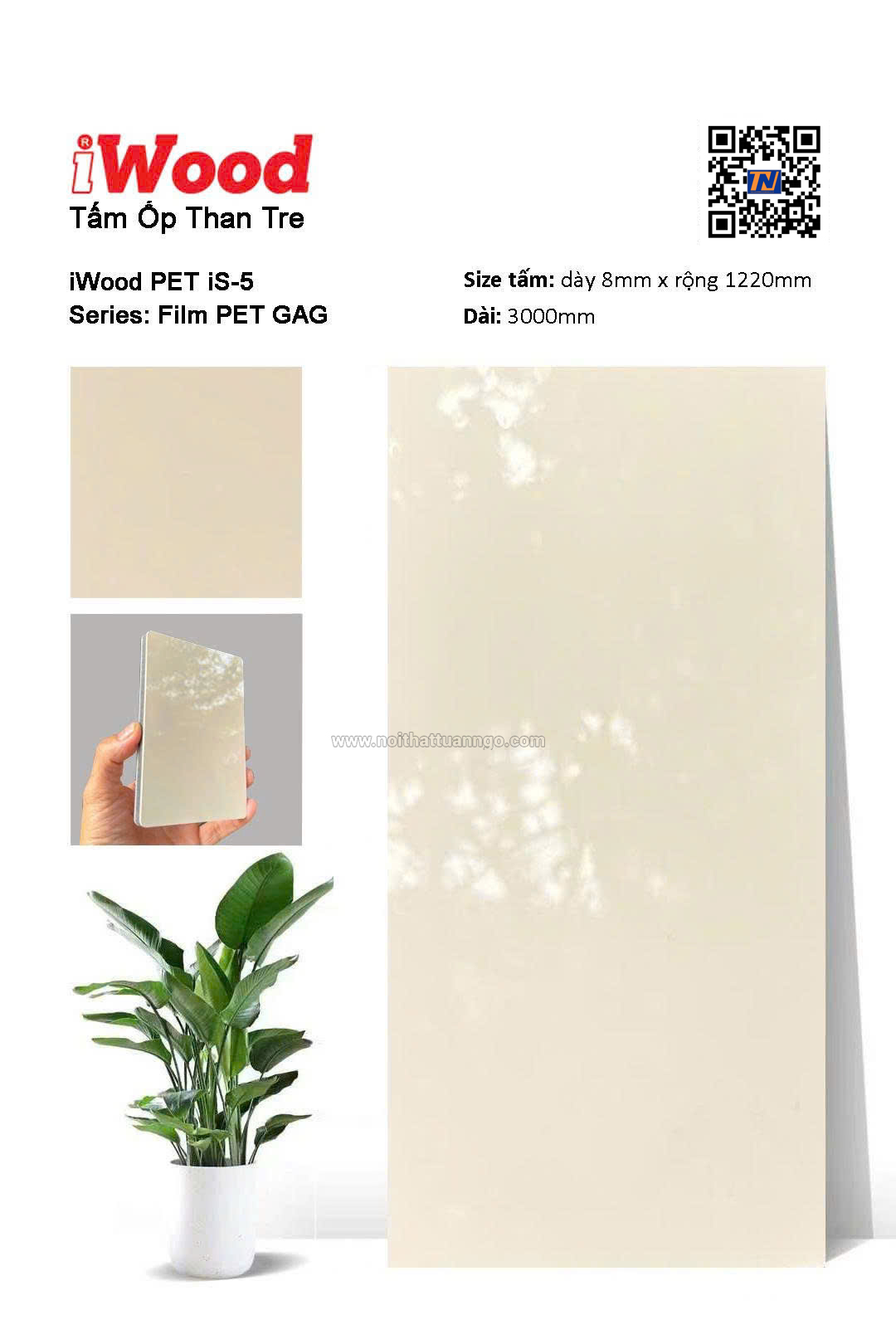Tấm ốp than tre Film PET iS-5