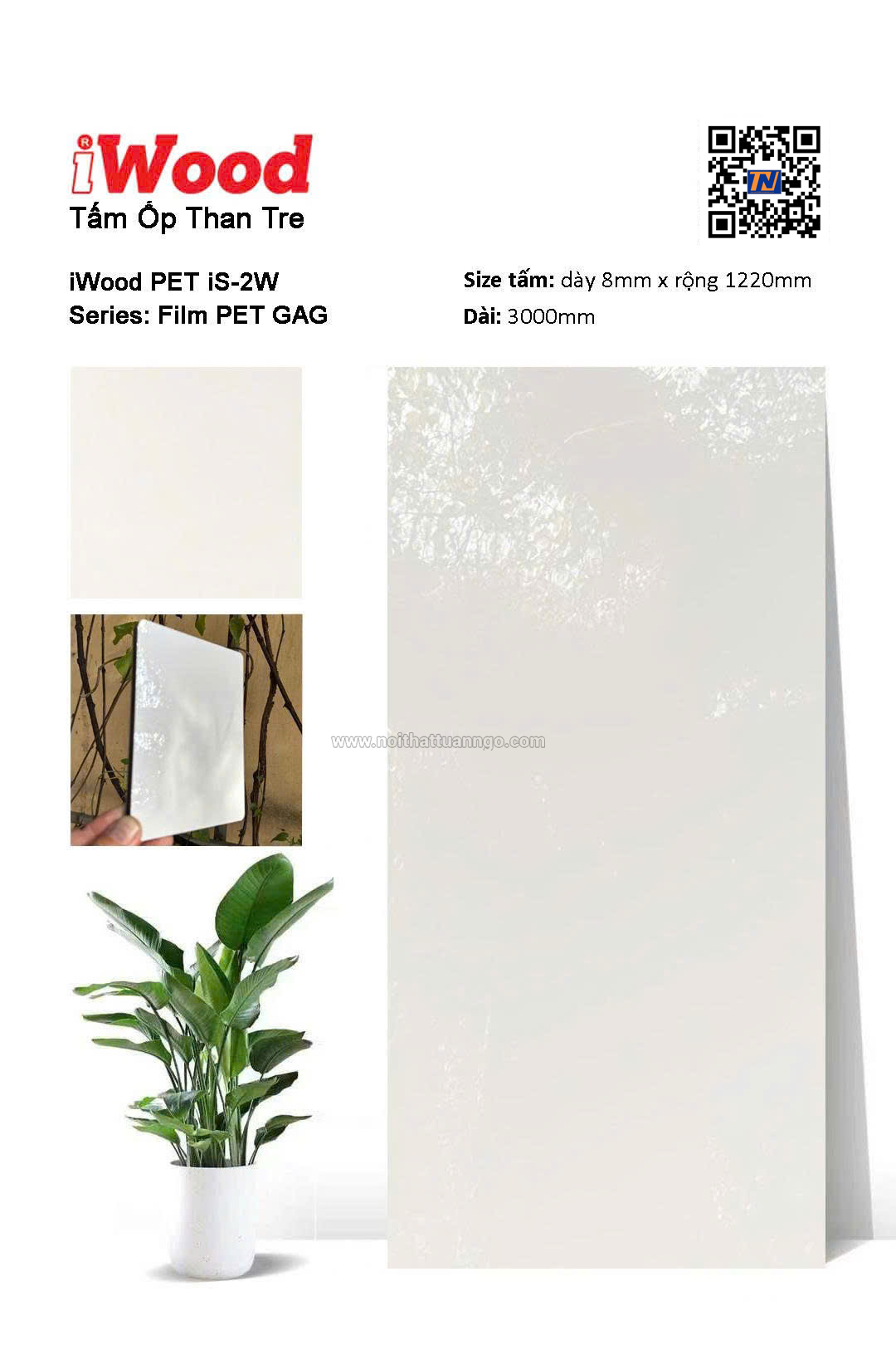 Tấm ốp than tre Film PET iS-2W