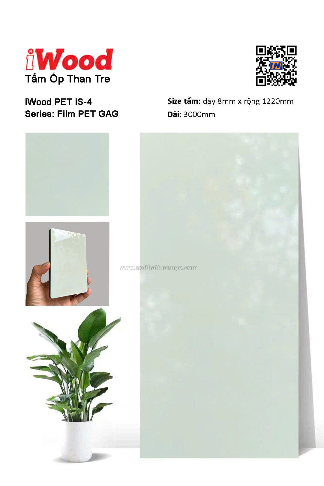Tấm ốp than tre Film PET iS-4