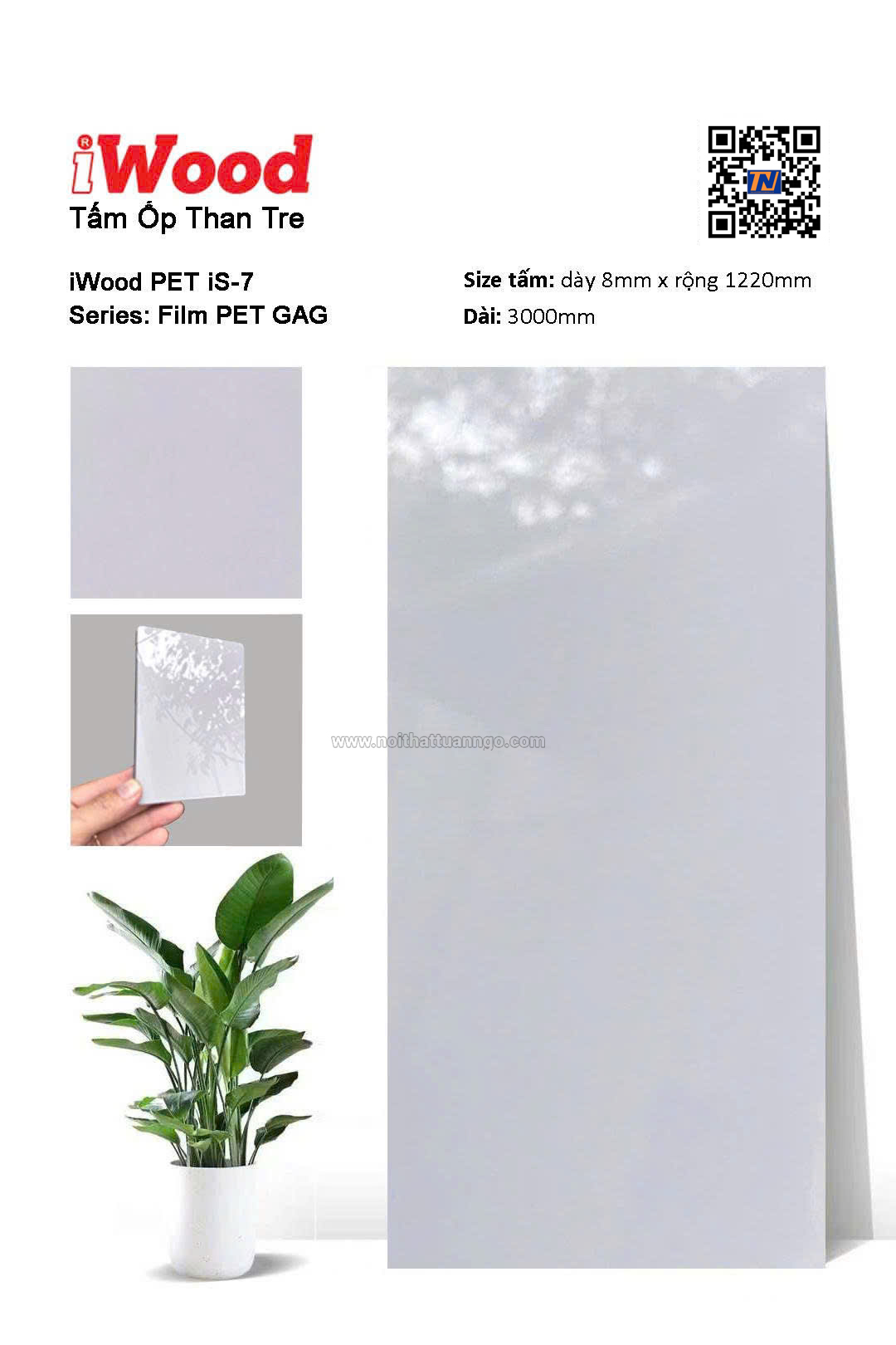 Tấm ốp than tre Film PET iS-7