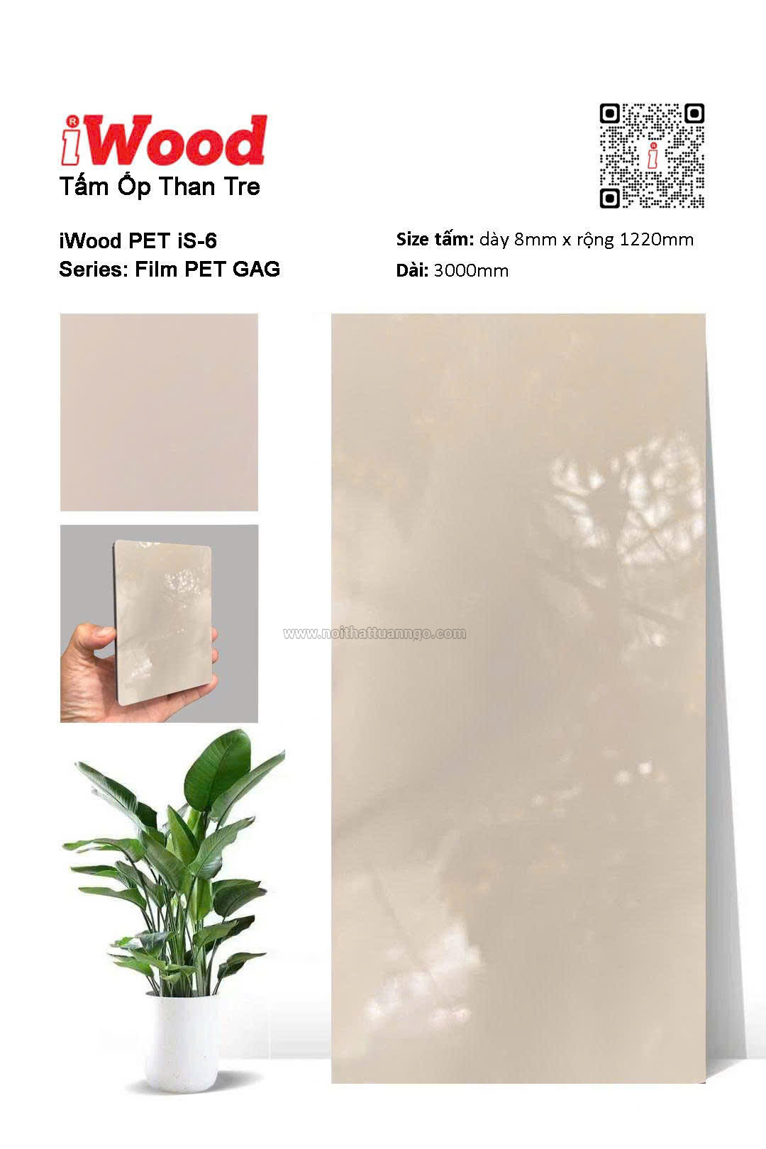 Tấm ốp than tre Film PET iS-6