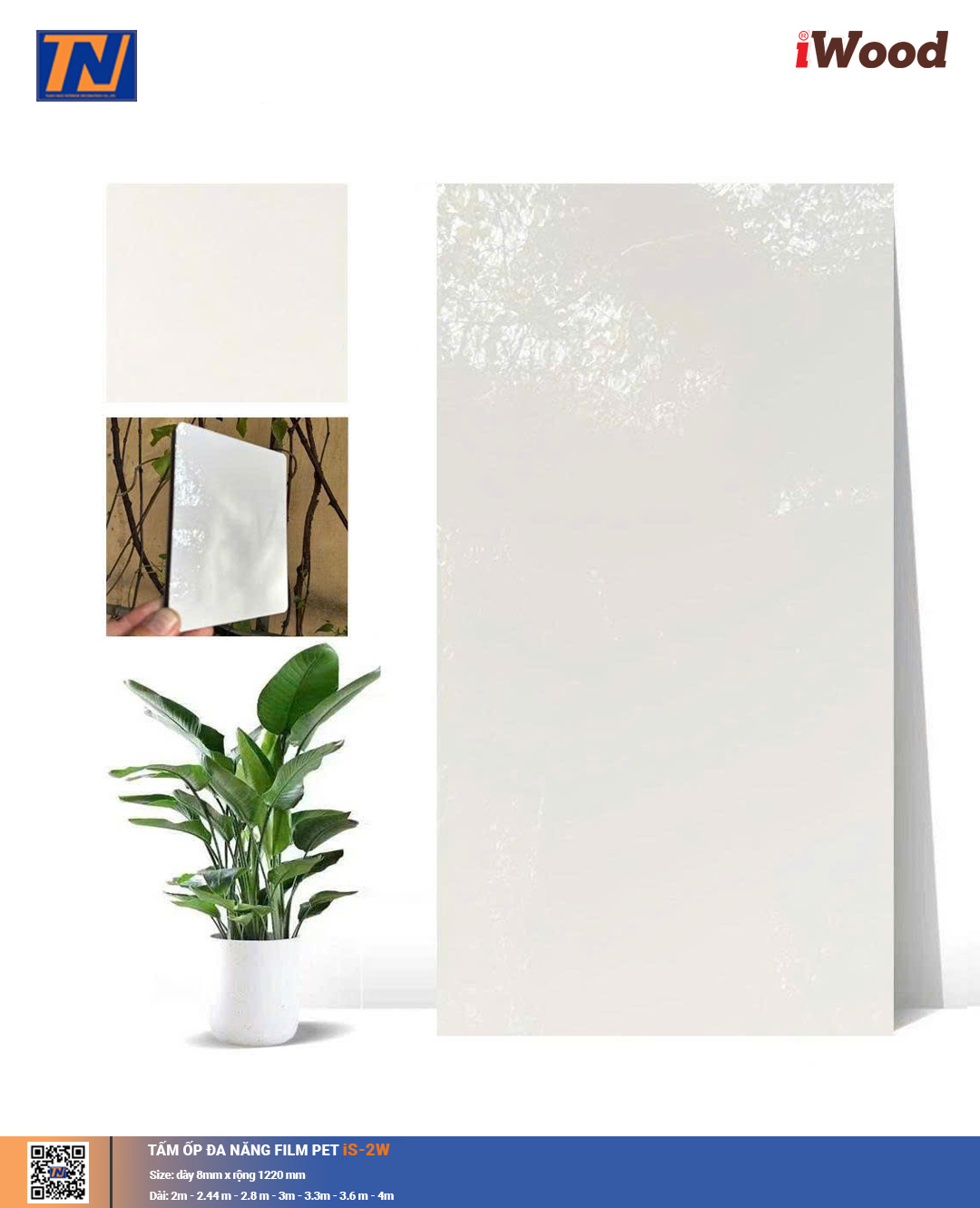 Tấm ốp than tre Film PET iS-2W