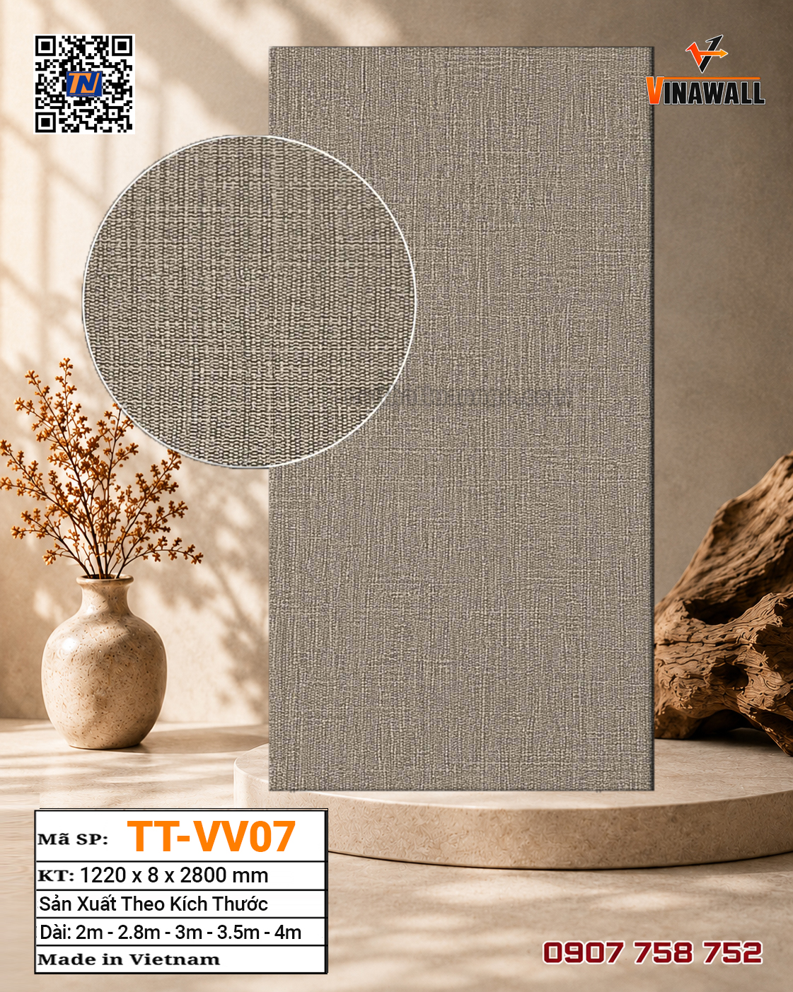Tấm ốp than tre TT-VV07